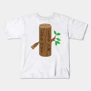 Log out, Log in Kids T-Shirt